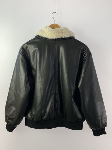 商品画像：25AW/フェイクレザー ナカワタボマー ブルゾン/ブルゾン/1/フェイクレザー/BLK 2