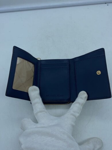 商品画像：3つ折り財布/レザー/NVY/モノグラム/メンズ/35F3GTVZ5B 4