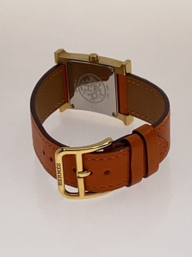 商品画像：クォーツ腕時計/アナログ/レザー/WHT/ORN 4