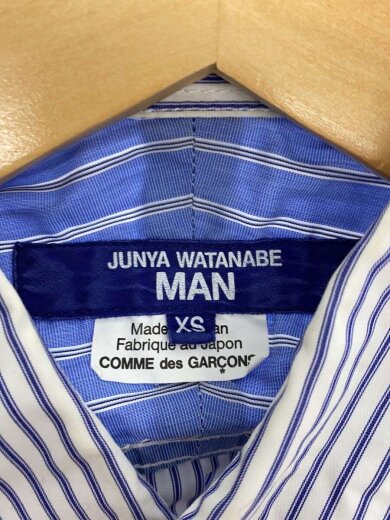 商品画像：長袖シャツ/XS/コットン/BLU/ストライプ/WI-B002 3