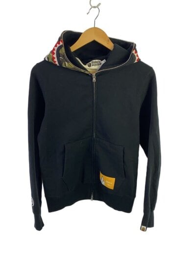 商品画像：ジップパーカー/M/コットン/BLK/無地/001ZPC231903X 1