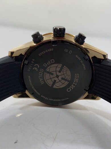 商品画像：ソーラー腕時計/アナログ/ラバー/BLK/BLK/5X53-0AB0/ブラック/ 3