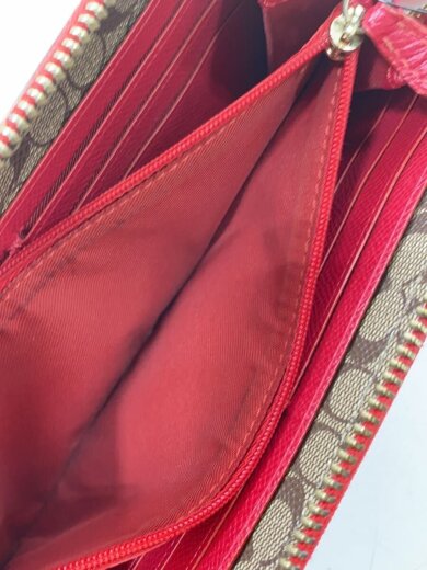 商品画像：長財布/レザー/RED/無地/レディース/レッド/赤/ 5