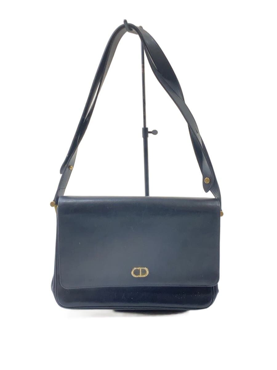 Christian Dior / ショルダーバッグ/--/BLK/無地/ブラック/レザー/黒/