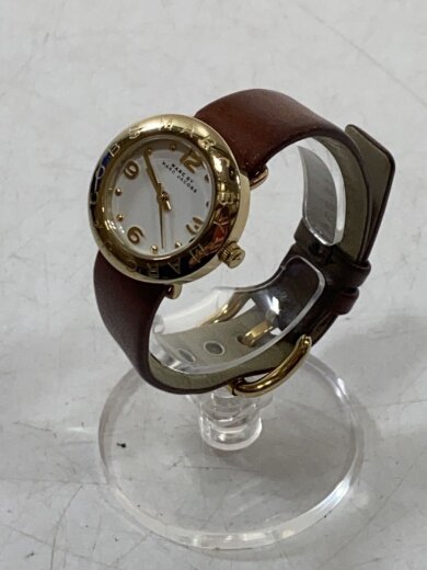 商品画像：クォーツ腕時計/アナログ/レザー/WHT/BRW/MBM8578/ホワイト/ブラウン/ 2