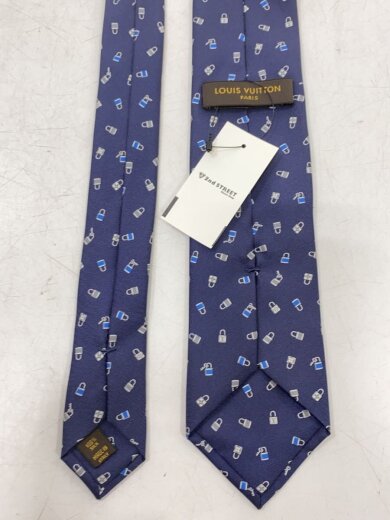 商品画像：ネクタイ/シルク/BLU/メンズ/ブルー/南京錠柄/ 3