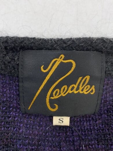 商品画像：カーディガン(薄手)/S/モヘア/マルチカラー/紫/黒/ブラック/パープル 3