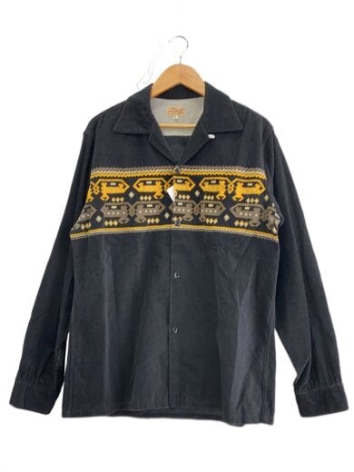 商品画像：長袖シャツ/XL/コットン/BLK/無地 1