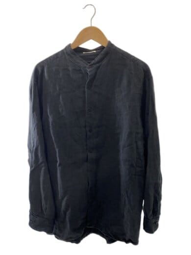 商品画像：長袖シャツ/5/リネン/BLK/無地/ブラック/無地/状態考慮/// 1