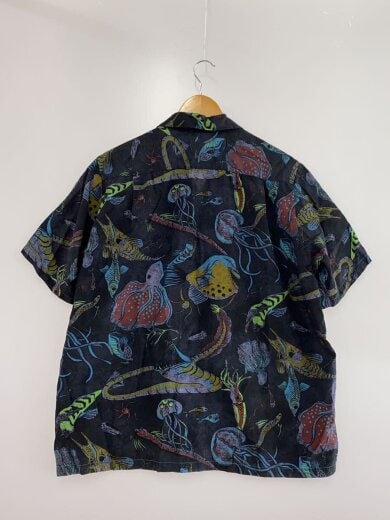 商品画像：半袖シャツ/1/コットン/BLK/総柄 2