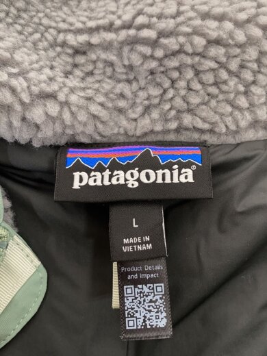 画像：patagoniaフリースジャケット/L/ポリエステル/GRN/無地/23057FA253