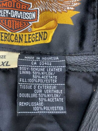 商品画像：レザージャケット・ブルゾン/XL/レザー/BLK/無地 5