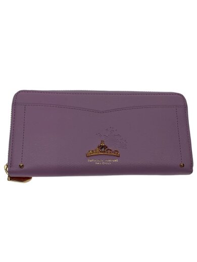 商品画像：長財布/ポリエステル/PNK/無地/レディース 1