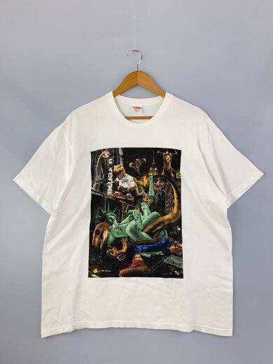 商品画像：襟元汚れ有/Tシャツ/XL/コットン/WHT/プリント// 1