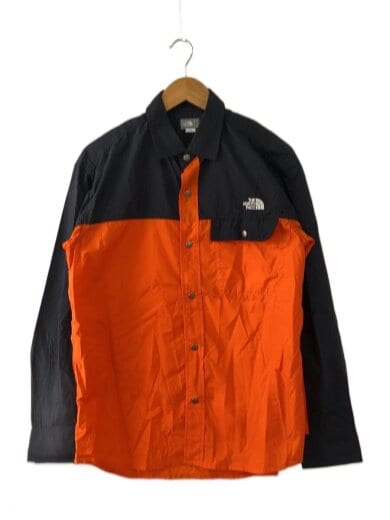 商品画像：L/S NUPTSE SHIRT_ロングスリーブヌプシシャツ/M/ナイロン/ORN/無地/オレンジ/ 1