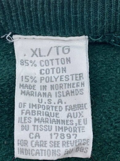 商品画像：スウェット/XL/コットン/GRN/グリーン/マリアナ製/オールド/// 4