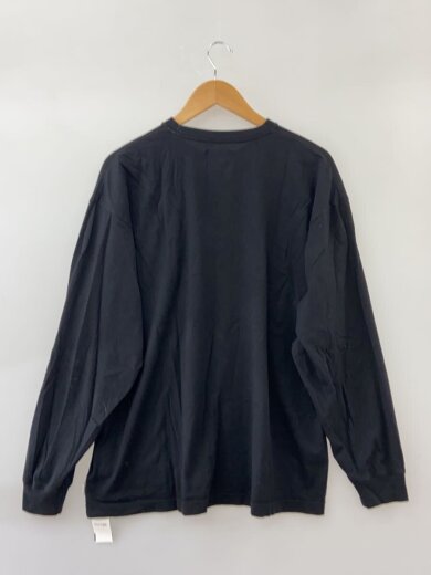 商品画像：長袖Tシャツ/3/コットン/BLK/無地 2