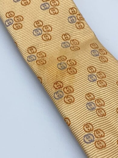 商品画像：ネクタイ/シルク/イエロー/総柄/メンズ 5