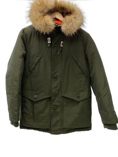 商品画像：ダウンジャケット/M/コットン/KHK/無地 1