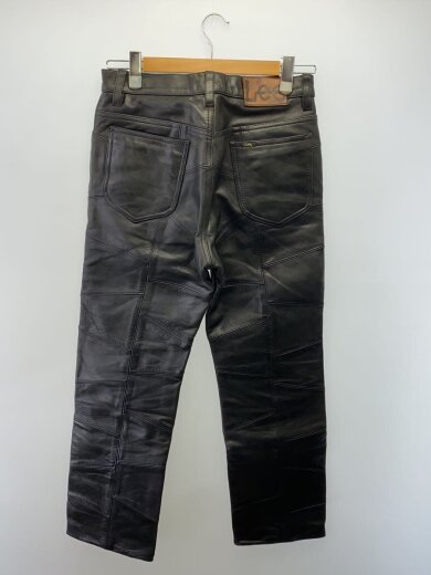 商品画像：革パン/レザーパンツ/ボトム/30/レザー/牛革/ブラック/5201 2