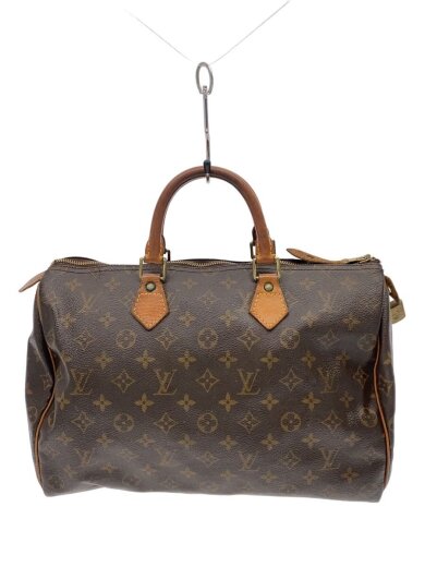 商品画像：1)スピーディ35_モノグラム・キャンバス/PVC/BRW 1