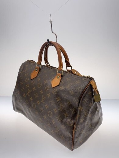 商品画像：1)スピーディ35_モノグラム・キャンバス/PVC/BRW 2