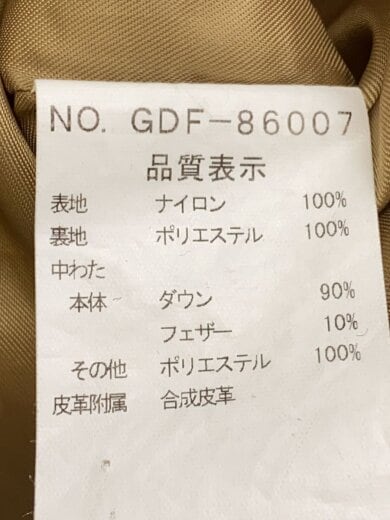 商品画像：ダウンジャケット/M/ナイロン/ベージュ/GDF-86007 4