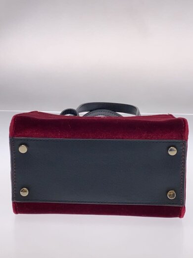 商品画像：ハンドバッグ/ベロア/ボルドー/無地 4