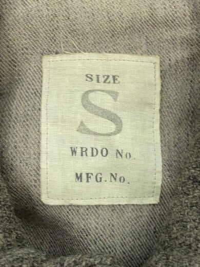 商品画像：ジャケット/S/ウール/GRY/無地/WRD-14-AW-05/使用感有 3