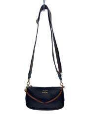 ショルダーバッグ/レザー/BLK/無地/※角スレ有