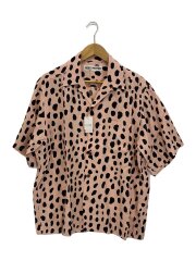 leopard hawaiian shirt/半袖シャツ/M/レーヨン/PNK