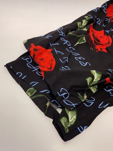 商品画像：アロハシャツ/薔薇/M/レーヨン/BLK/総柄/22SS-WMS-HI04 4