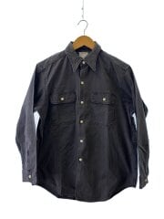 長袖シャツ/1/コットン/GRY