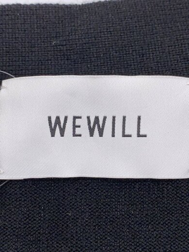 商品画像：カーディガン(薄手)/3/ウール/BLK/無地/W-000-7003 3