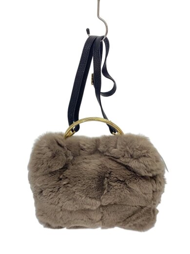 商品画像：ショルダーバッグ/ファー/GRY 1