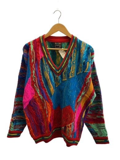 商品画像：ニット・セーター(薄手)/M/ウール/マルチカラー/※穴多数あり 1