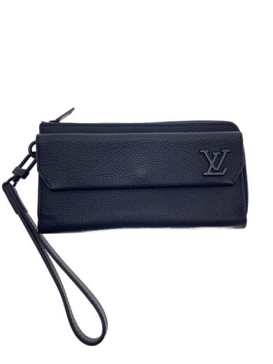 商品画像：ジッピー・ウォレット_LVアエログラム/レザー/BLK/無地/メンズ// 1