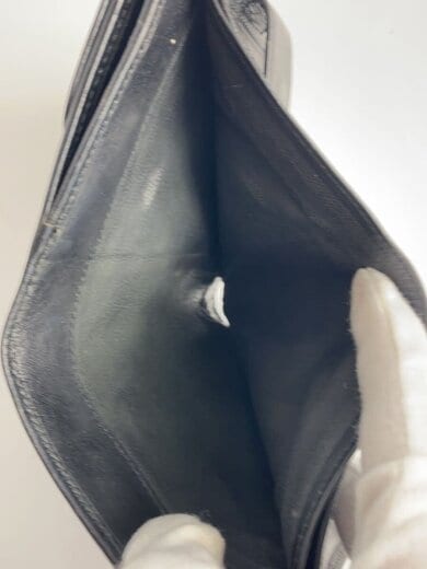 商品画像：2つ折り財布/レザー/BLK/無地/メンズ/75702 7