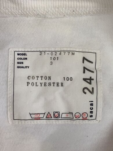 商品画像：ARCHIVE PRINT MIX LONG SLEEVE/長袖Tシャツ/3/コットン/WHT/21-02477M 3