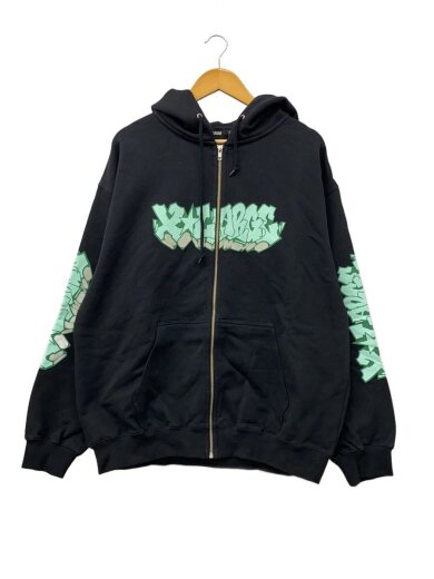 商品画像：ジップパーカー/XL/コットン/BLK/101241012015// 1