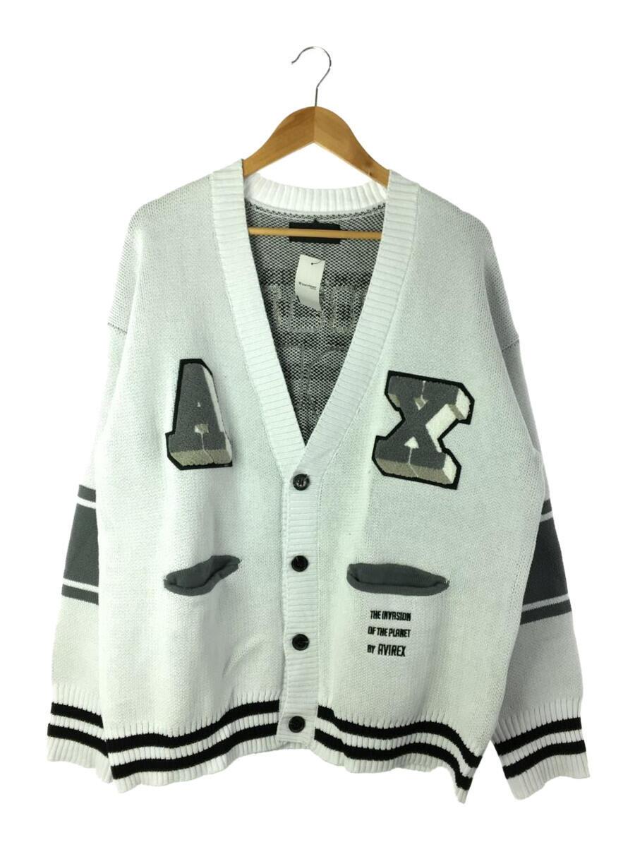AVIREX(アヴィレックス) / カーディガン(厚手)/L/コットン/WHT/22A-KNL002-AX | 古着の販売・通販ならセカンドストリート