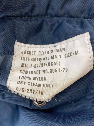 画像：US.ARMYフライトジャケット/M/ナイロン/NVY3