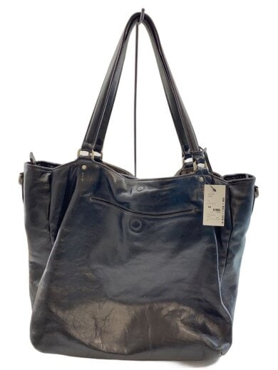 商品画像：トートバッグ/レザー/BLK/無地 1