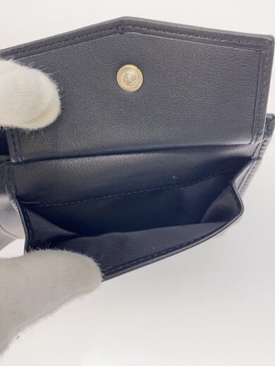 商品画像：2つ折り財布/レザー/BLK/無地/メンズ// 5