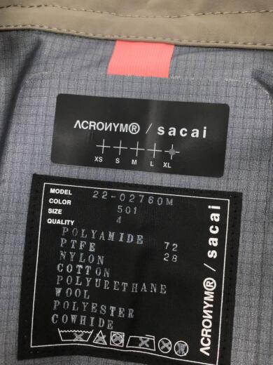 画像：ACRONYM × sacaiTRENCH COAT/コート/4/ナイロン/KHK/22-02760M3