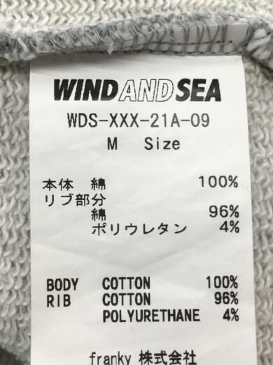 画像：WIND AND SEA × GOD SELECTION XXXWDS-XXX-21A-09/スウェット/M/コットン/GRY/無地4