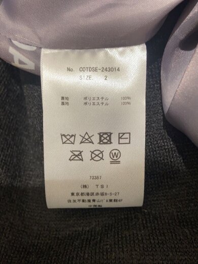 商品画像：24FW/FROT SNAP COAT/2/ポリエステル/BLK/無地/COTDSE-243014// 4