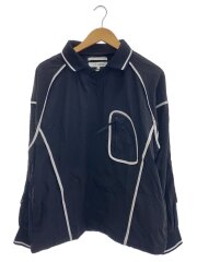 SHRINK NYLON GAME SHIRT/M/ナイロン/ブラック/FPA14251U0001