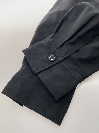 商品画像：フェイクレザーオーバージャケット/FREE/フェイクレザー/BLK/無地/110HS630-0100 5