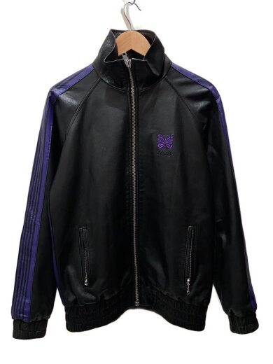 商品画像：LEATHER TRACK JACKET/レザージャケット・ブルゾン/M/牛革/BLK 1